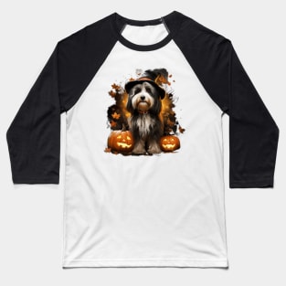 Tibetan terrier Halloween Baseball T-Shirt